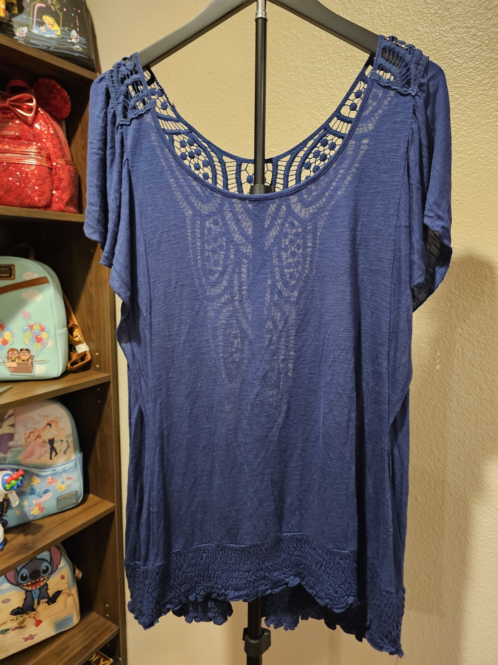 Loop18 Navy Rayon Top - Navy Blue